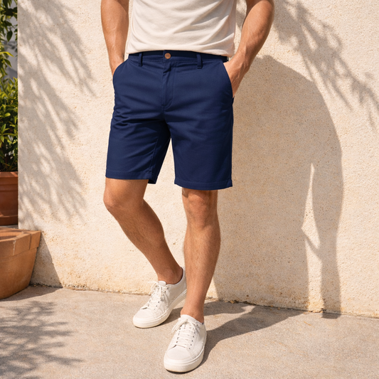 Men’s Cotton Shorts – Navy Blue