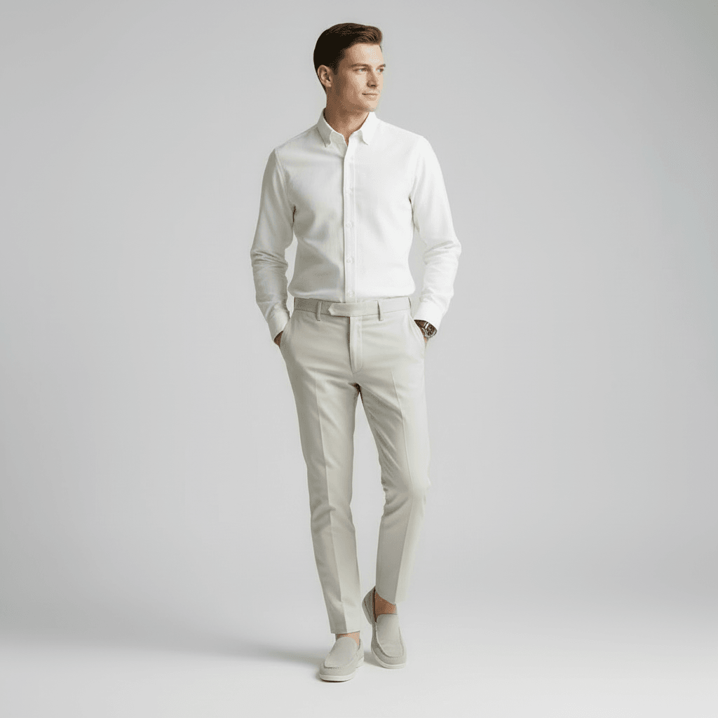 Grey Suede Slip-On Loafers for Men