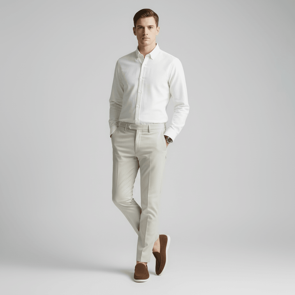 Brown Suede Slip-On Loafers for Men